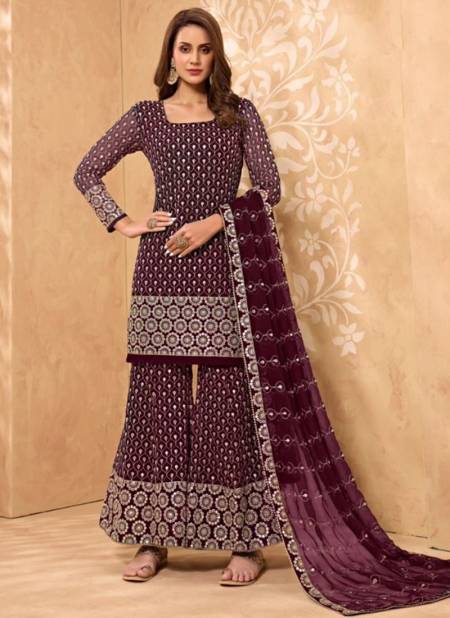 Wine Colour ZAIDA 5 Fancy Festive Wear Heavy Designer Salwar Suit Collection 2018-A